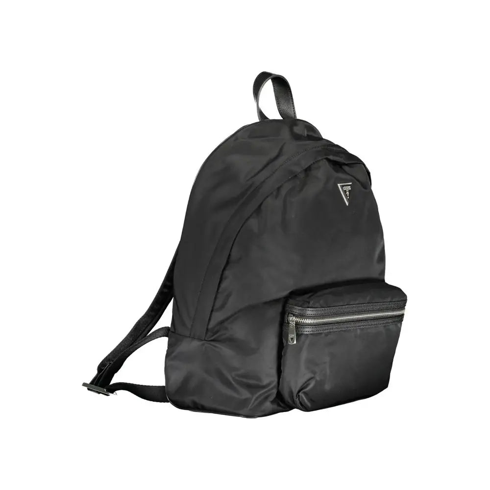 Sac à dos guess jeans nero nylon pour homme noir avec design minimaliste et logo discret à lavant
