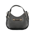 Sac à main guess jeans nero poliuretano pour femme noir avec design structuré incurvé et détails dorés