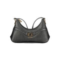 Sac bandoulière femme Guess Jeans noir en poliuretano avec design incurvé et détails dorés