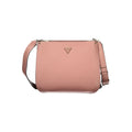 Sac bandoulière guess jeans rosa poliuretano femme en cuir blush rose avec logo triangulaire minimaliste et sangle réglable