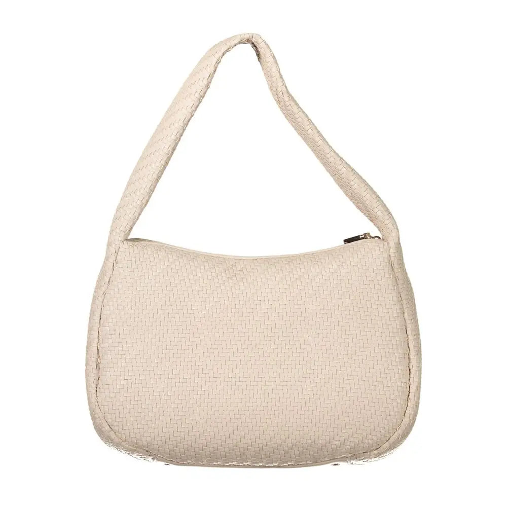 Sac à bandoulière guess jeans rosa en cuir tressé beige au design minimaliste élégant pour femme