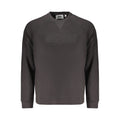 Sweat-shirt noir en coton pour hommes de Guess Jeans, coupe classique et logo de la marque visible sur le devant.