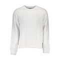 Sweatshirt homme guess jeans blanc en coton avec logo guess brodé en relief sur la poitrine