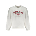 Sweatshirt homme guess jeans blanc en coton avec texte brodé rouge et noir american tradition california 1981