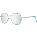 Lunettes de soleil aviator guess turquoise en métal argenté avec verres miroirs bleu clair
