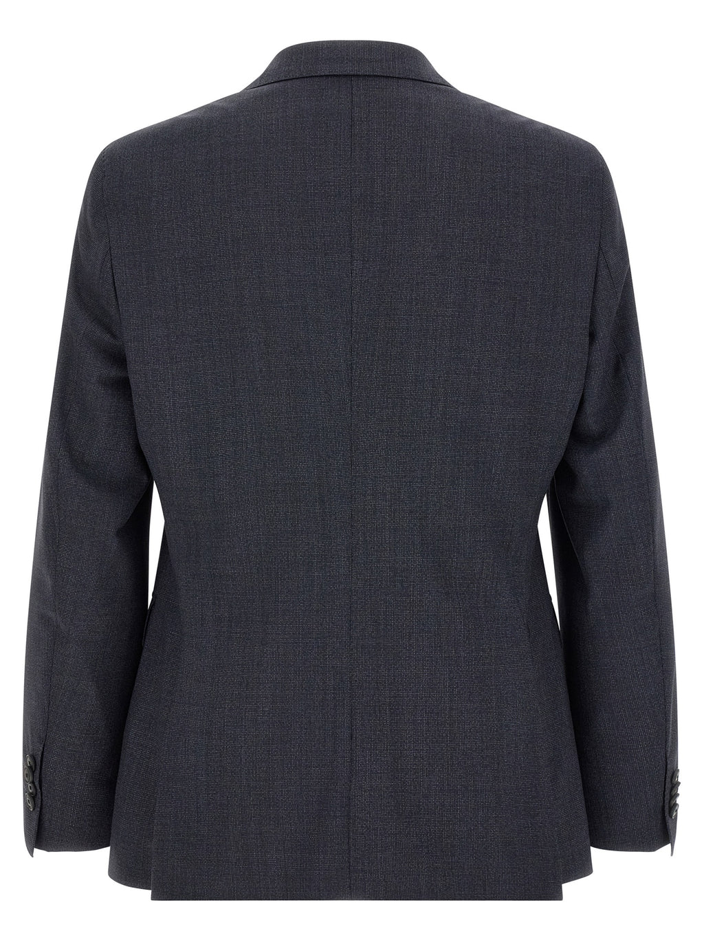 Costume deux pièces bleu en polyester de Hugo Boss, veste et pantalon élégants pour homme.