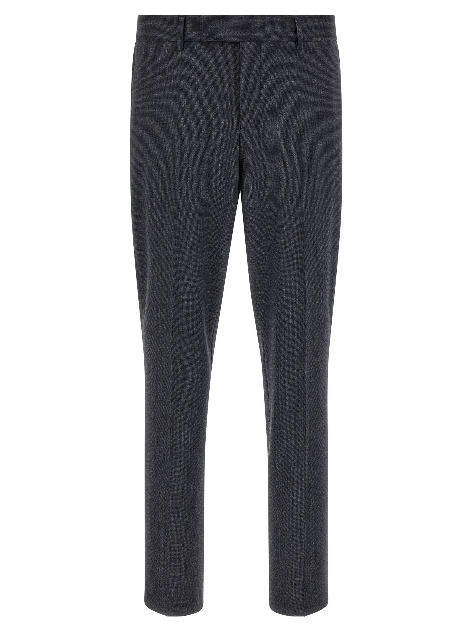 Costume deux pièces en polyester bleu de Hugo Boss, veste et pantalon élégants pour homme.