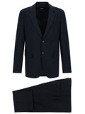 Costume deux pièces en laine vierge bleue de Hugo Boss, veste et pantalon élégants pour homme.