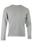 Sweatshirt hugo boss beige en coton minimaliste à manches longues avec logo brodé subtil sur la poitrine