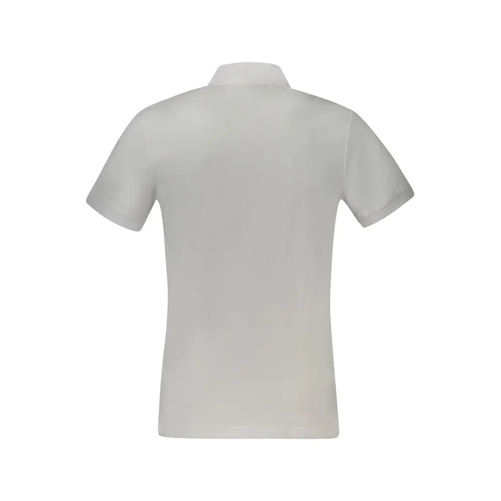 Hugo boss bianco cotton polo pour homme blanc à manches courtes avec col classique et coutures nettes