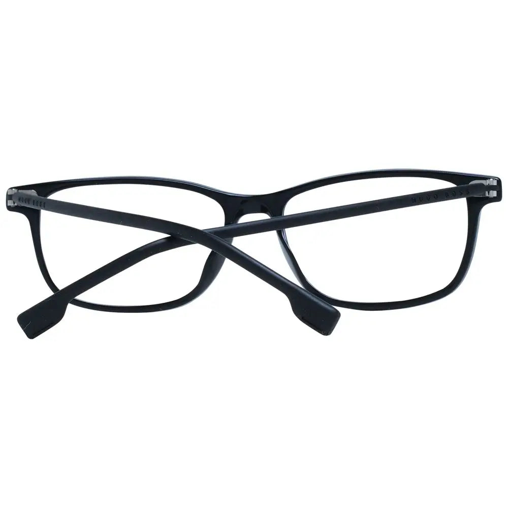 Lunettes hugo boss noires en acétate avec monture rectangulaire mate au design moderne élégant