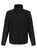 Veste hugo boss noire en polyamide avec col montant et poches zippées en polaire