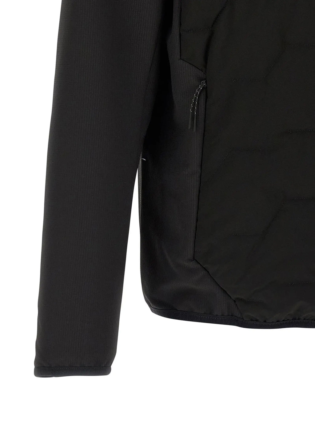 Veste technique noire hugo boss en polyamide avec tissu texturé subtil et design moderne élégant