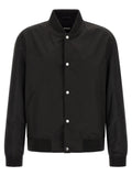 Veste bomber noire hugo boss en polyester avec boutons argentés et poignets et col côtelés