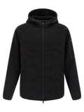 Veste noire hugo boss en polyester avec doublure en polaire douce et panneaux géométriques subtils