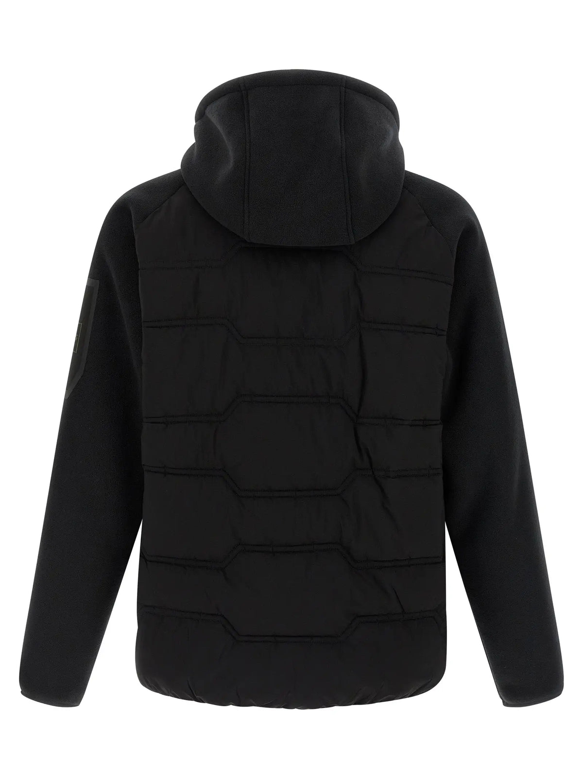 Veste noire matelassée à capuche en polyester hugo boss au design moderne et épuré
