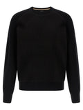 Cardigan hugo boss noir en laine vierge avec manches raglan texturées et col intérieur beige subtil