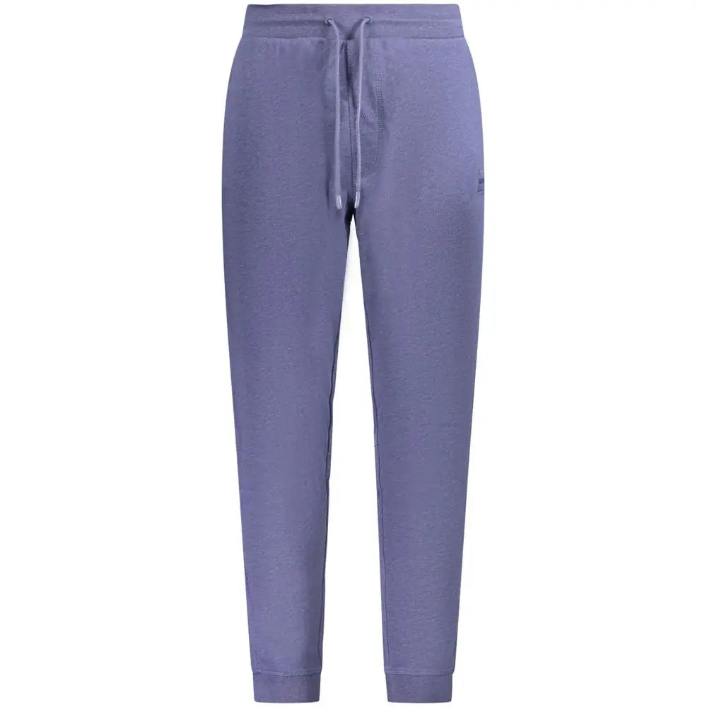 Jogging hugo boss blu cotton pour homme en coton violet avec taille à cordon et poignets côtelés