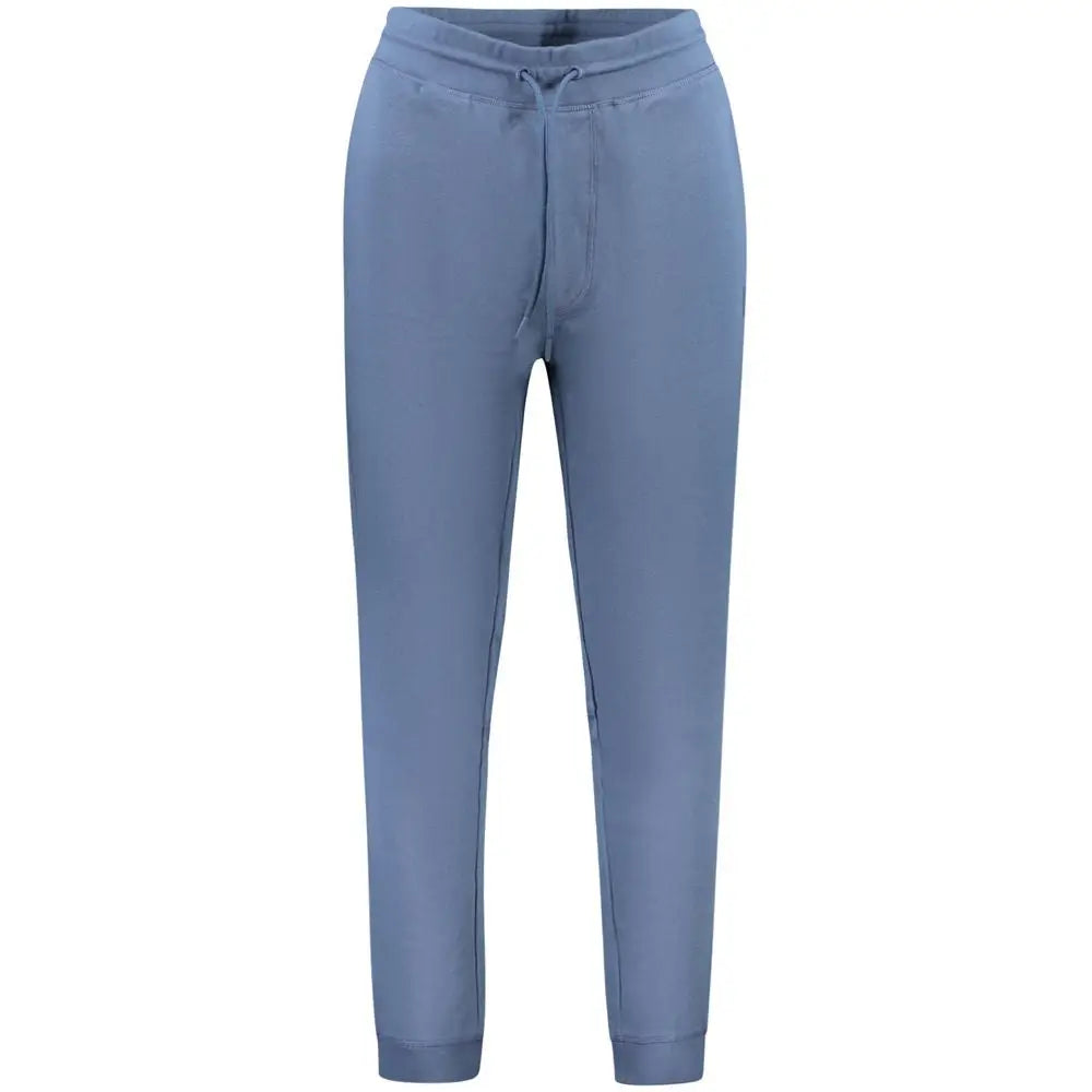 Pantalon de jogging bleu hugo boss en coton pour homme avec taille à cordon et jambes fuselées