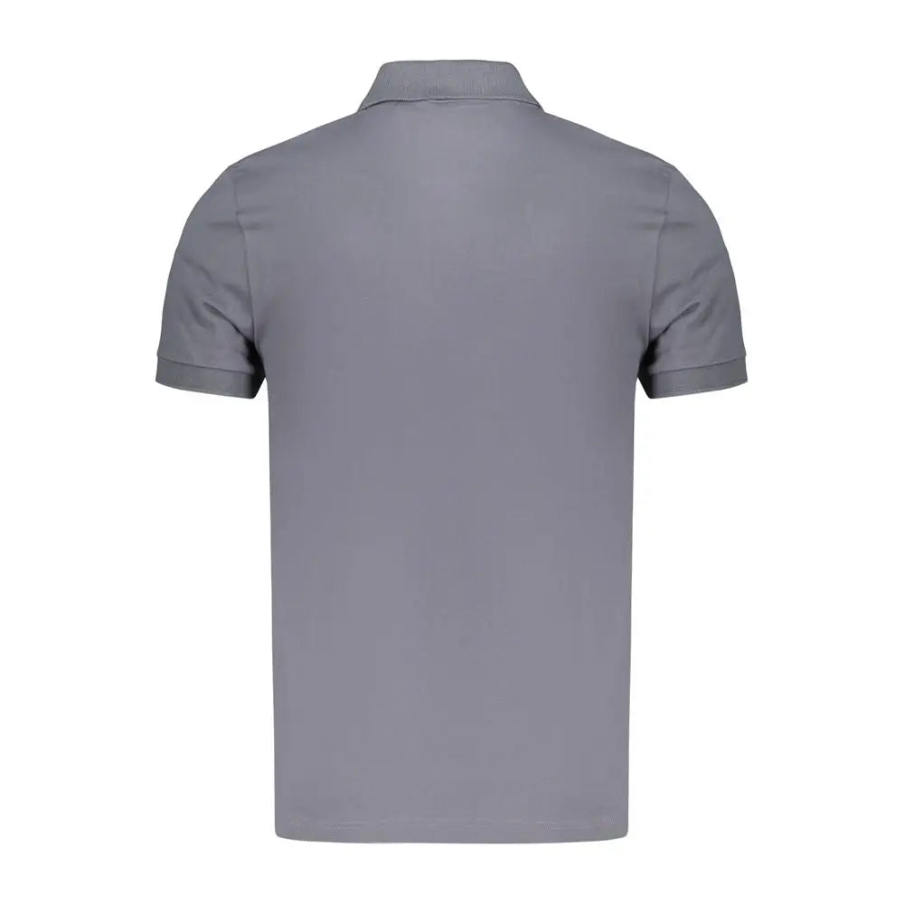Polo homme hugo boss blue en coton gris à manches courtes avec col classique et poignets côtelés