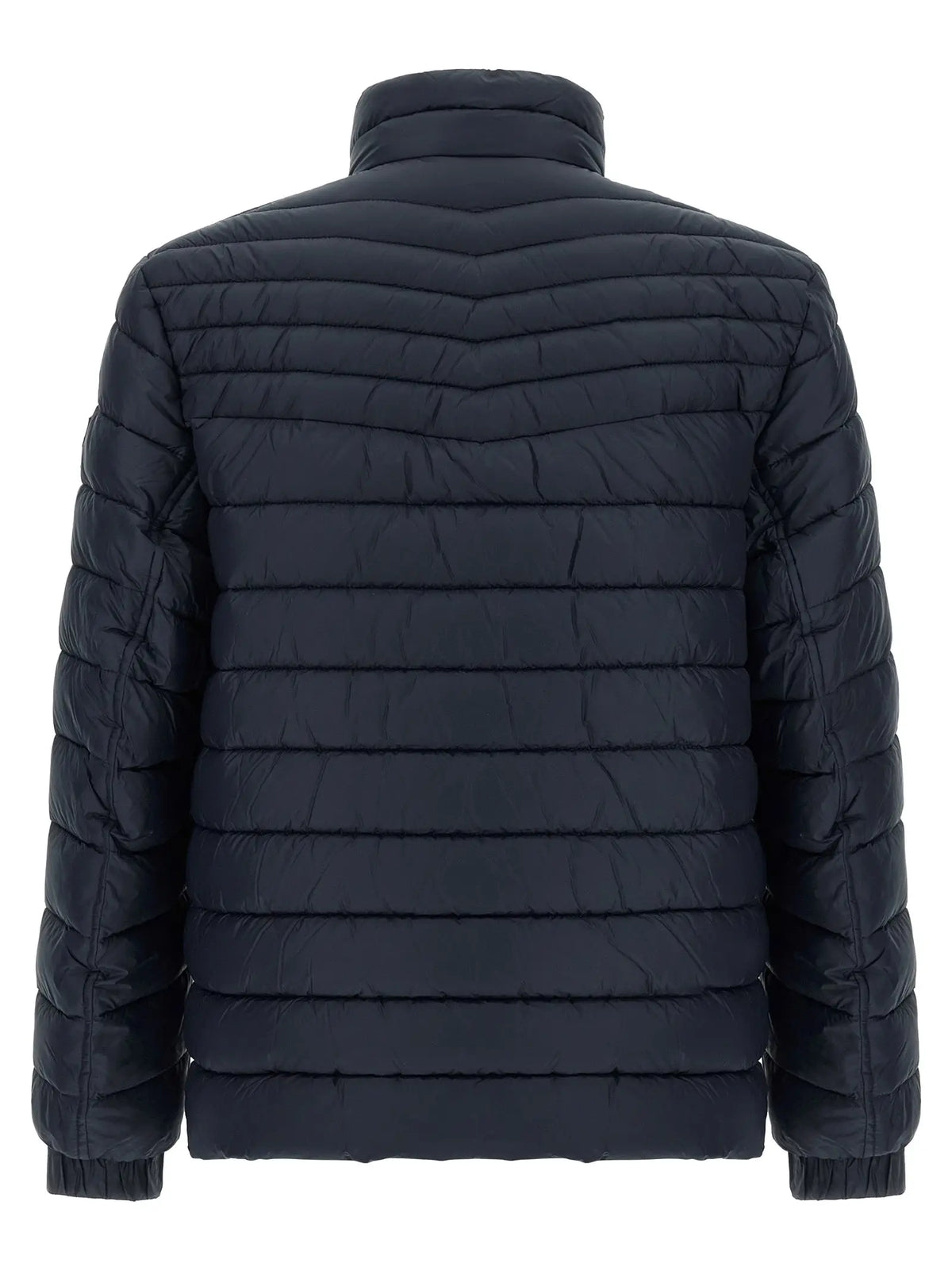Veste matelassée bleu marine hugo boss en polyamide avec col montant et poignets côtelés