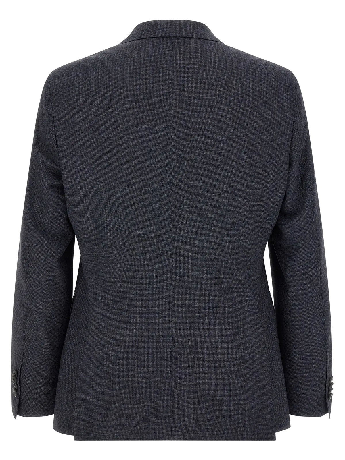 Blazer en laine texturée gris foncé à motif chevrons subtil et col cranté hugo boss blue polyester costume deux pièces