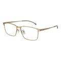 Lunettes de lecture hugo boss à monture rectangulaire en métal doré au design moderne et élégant