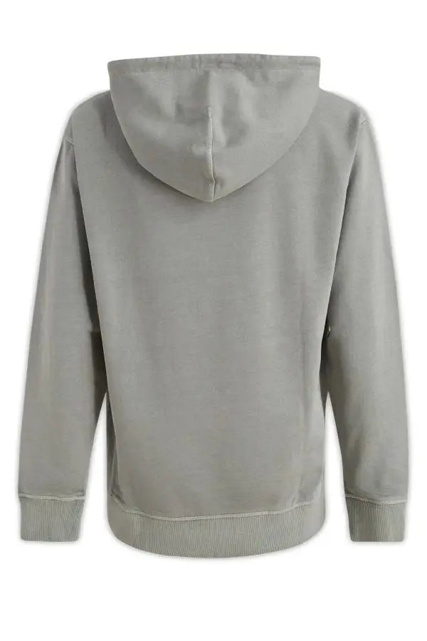 Sweat à capuche hugo boss gris clair en coton avec logo et bordures côtelées pour un confort décontracté