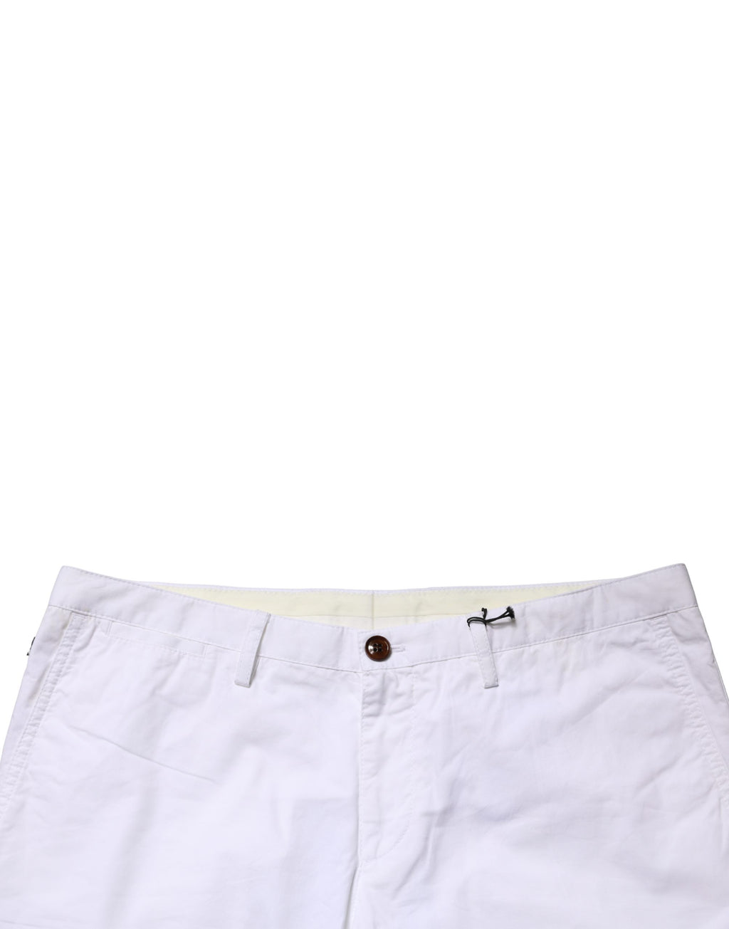 Pantalon chino skinny blanc à taille mi-haute de la marque Hugo Boss, pantalon casual pour homme, vue de face.