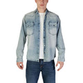 Chemise en jean bleu clair hugo boss avec poches poitrine boutonnées et manches retroussées