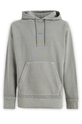 Sweat à capuche gris en coton de Hugo Boss avec détails de logo, tissu doux, design moderne et confortable.