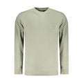 Sweatshirt hugo boss verde en coton vert olive minimaliste avec patch carré brodé subtil sur la poitrine