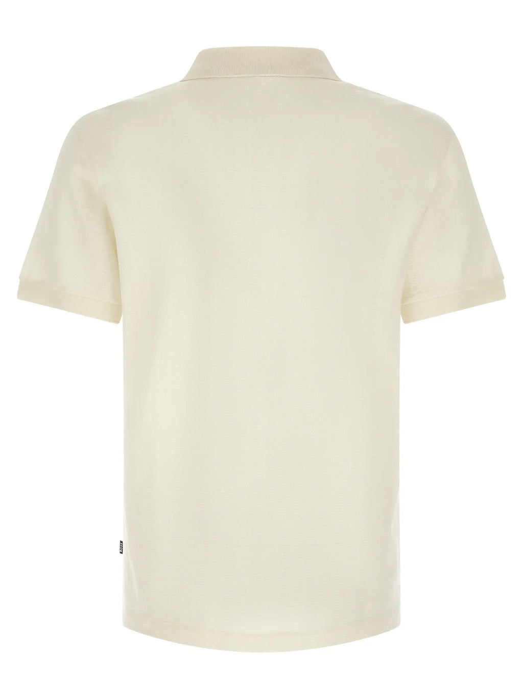 Polo blanc crème homme hugo boss en coton avec col classique et manches courtes côtelées