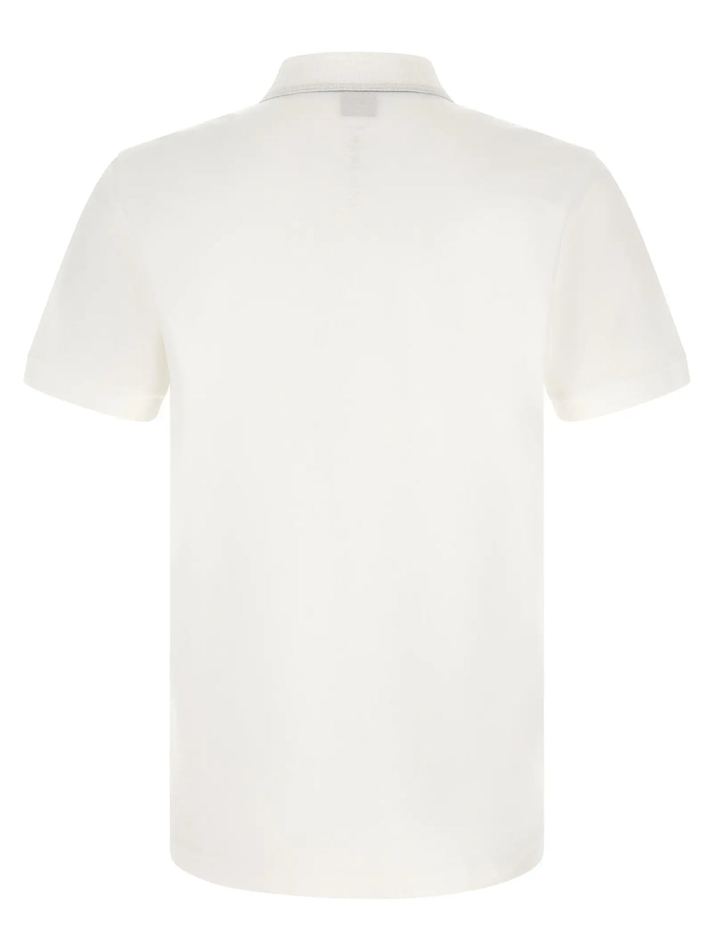Polo blanc hugo boss en coton avec col classique et texture subtile manches courtes