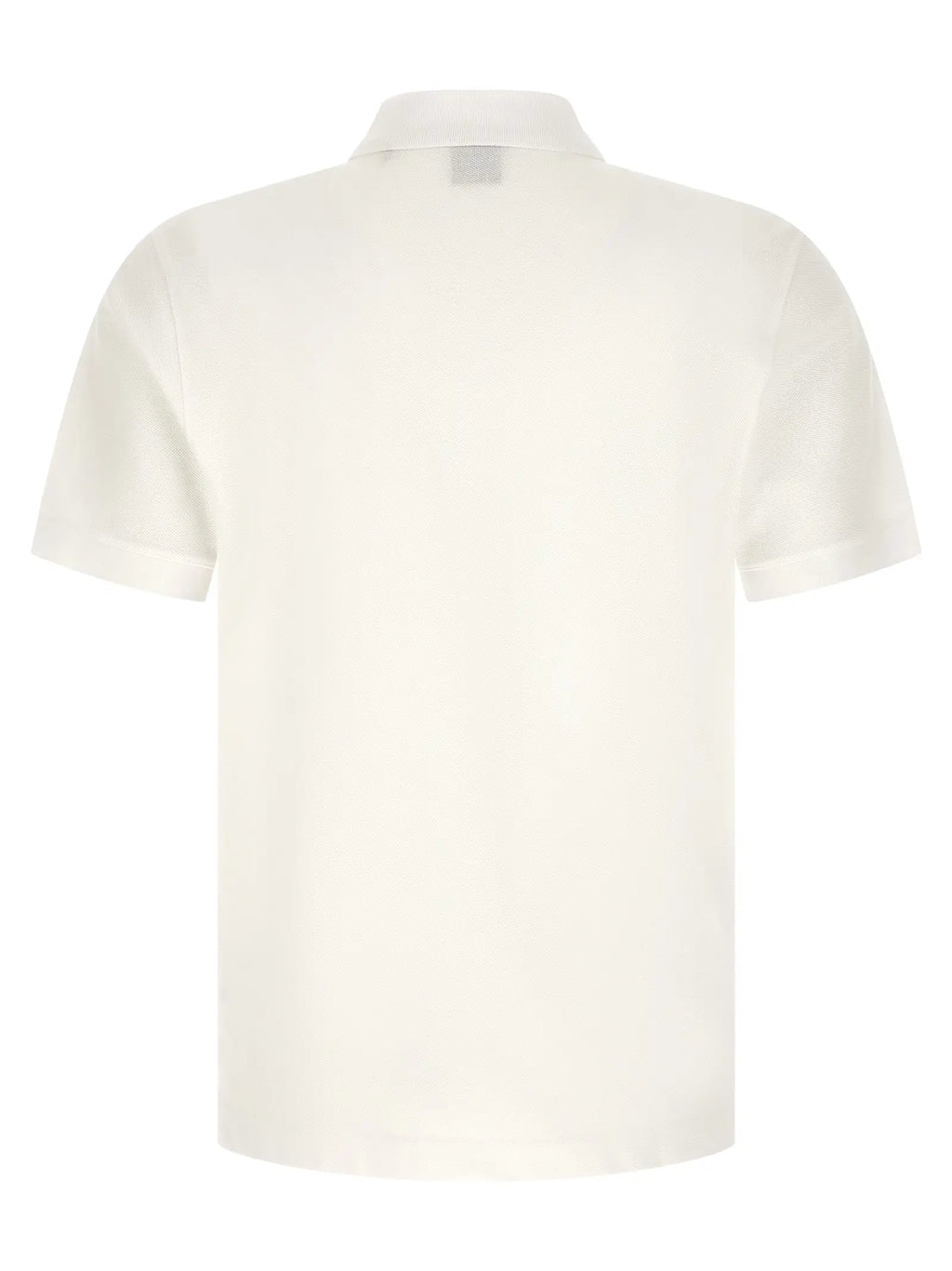 Polo hugo boss blanc en coton avec manches courtes col classique et coutures nettes