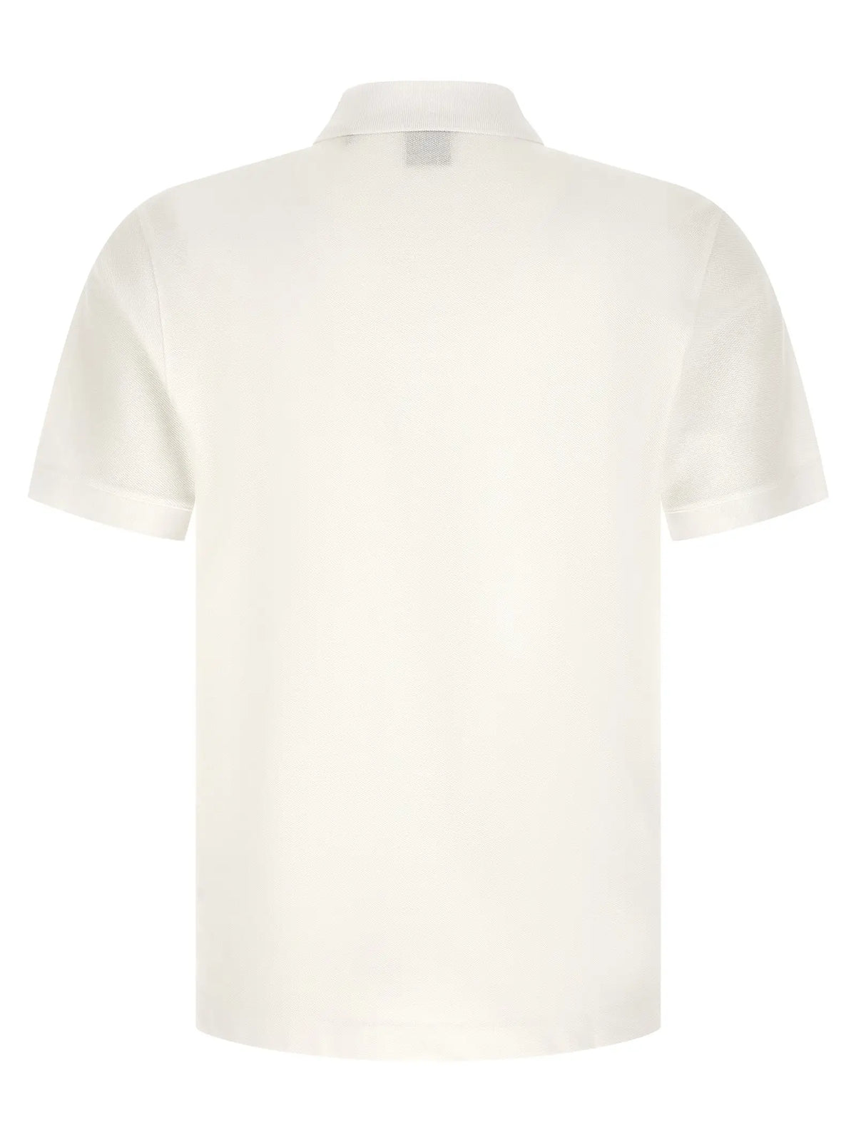 Polo hugo boss blanc en coton avec manches courtes col classique et coutures nettes