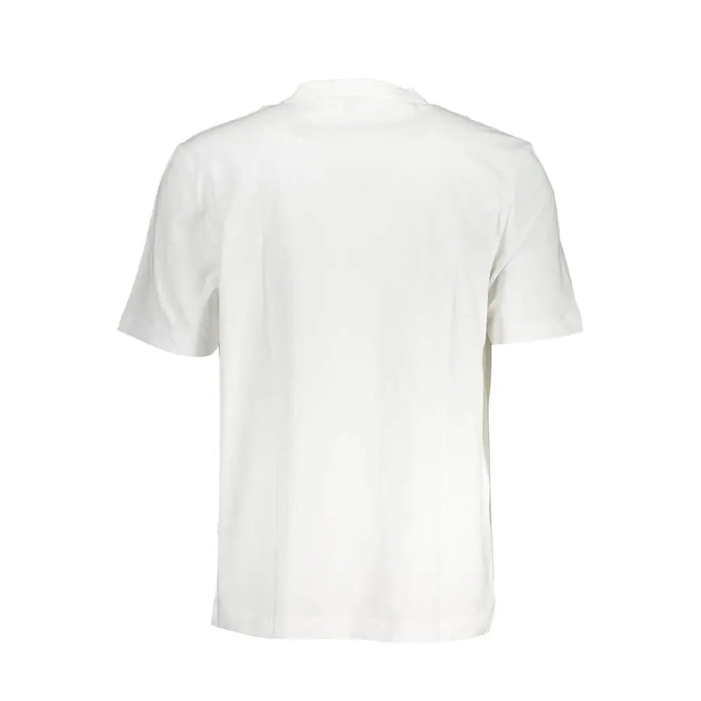T-shirt blanc hugo boss pour homme en coton biologique avec manches courtes et col rond classique au design minimaliste
