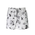 Maillot de bain boxer homme karl lagerfeld bianco blanc en polyester avec motif floral noir et gris et script signature karl