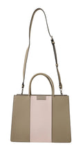 Beige et rose pâle sac fourre-tout en cuir avec poignées supérieures et bandoulière ajustable karl lagerfeld sage green polyuréthane