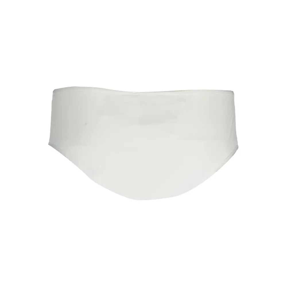 Maillot de bain femme karl lagerfeld blanc en polyamide avec texture lisse et design minimaliste