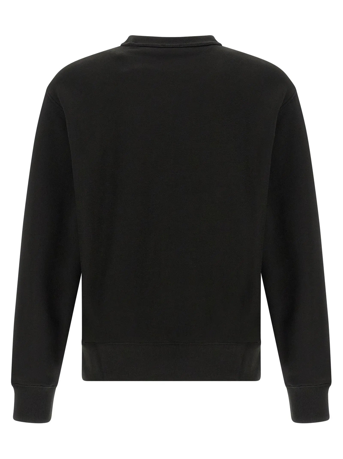 Sweatshirt kenzo noir en coton avec col rond et poignets et ourlet côtelés