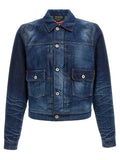 Veste en denim coton bleu kenzo avec col classique, fermeture à boutons et deux poches poitrine