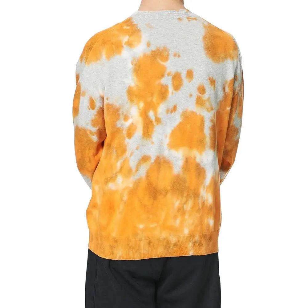 Pull en coton orange et blanc à motif tie-dye kenzo idéal pour un style décontracté
