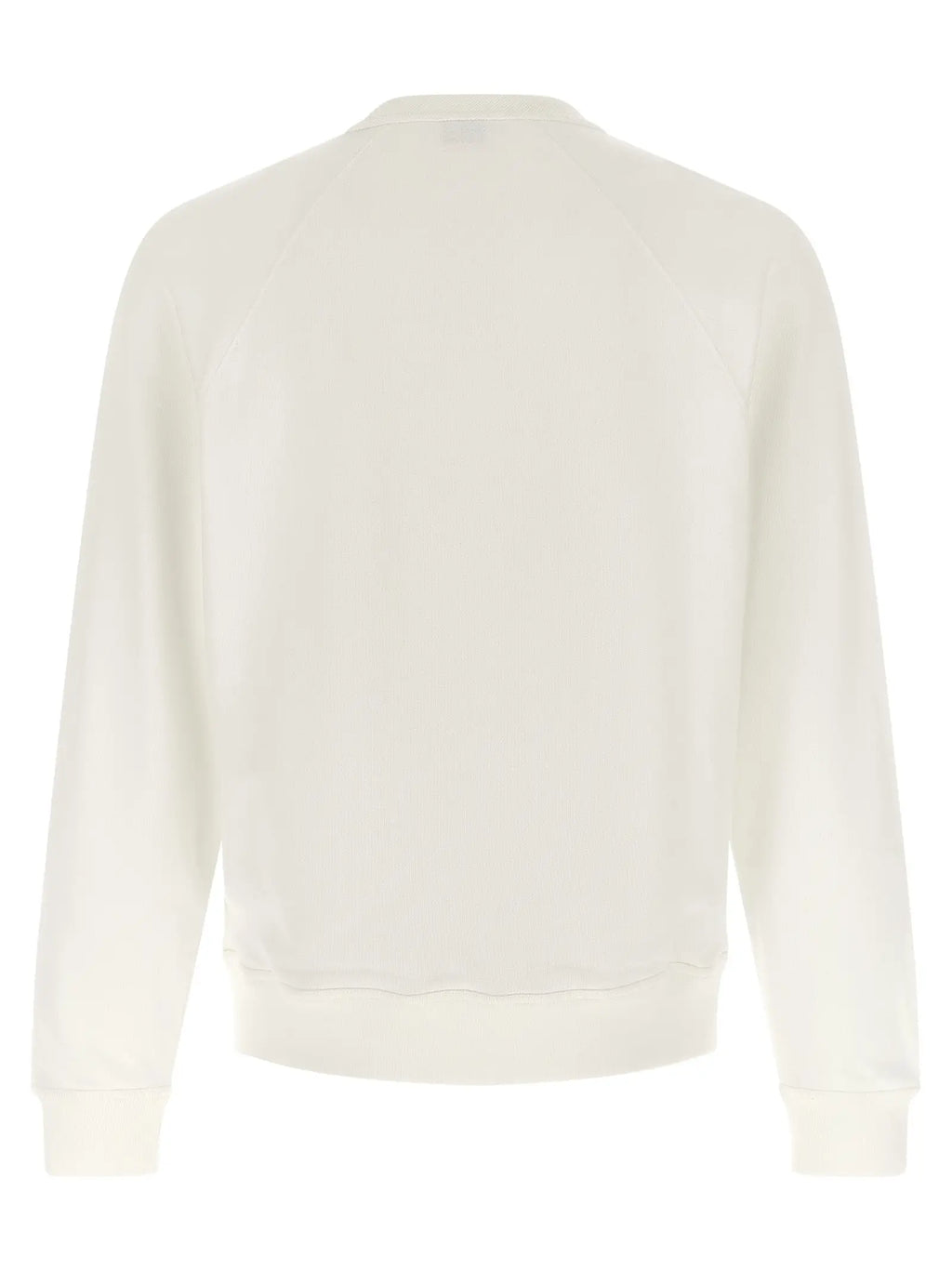 Sweatshirt kenzo blanc en viscose crème à manches longues avec col rond tissu doux et finitions côtelées
