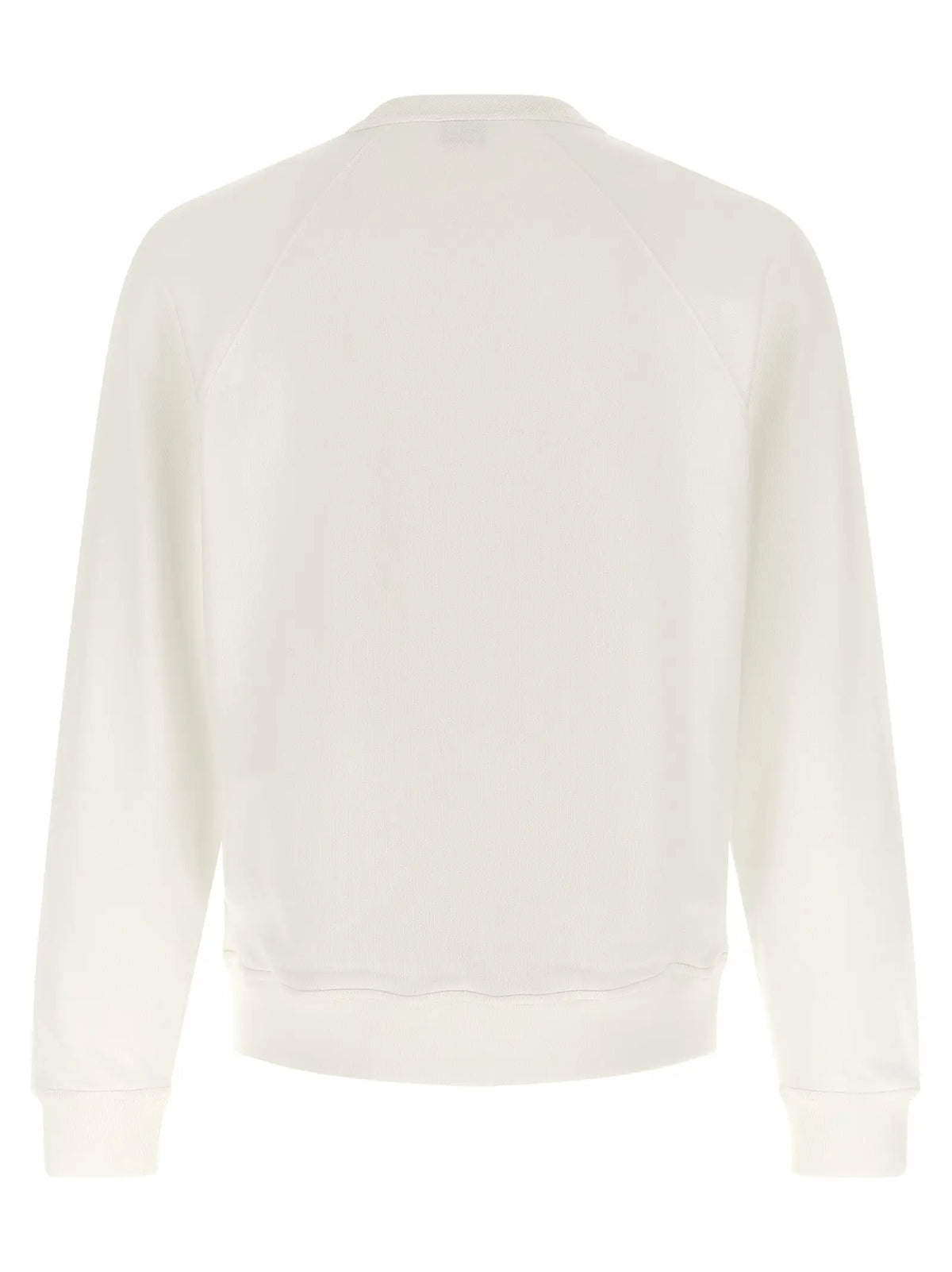 Sweatshirt kenzo blanc en viscose crème à manches longues avec col rond tissu doux et finitions côtelées