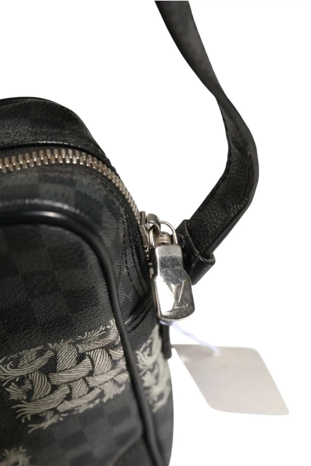 Sac bandoulière louis vuitton amazon christopher nemeth en toile damier graphite noire avec ferrures argentées