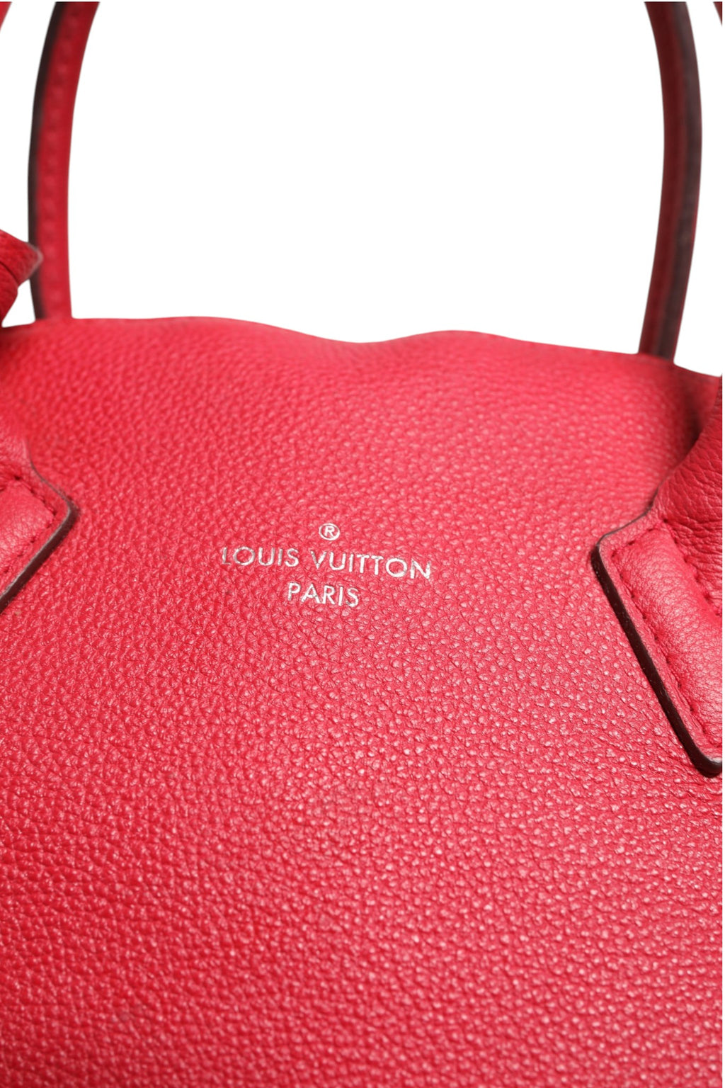 Sac bandoulière Louis Vuitton Lockit MM en cuir Taurillon Griotte, élégant et souple, avec fermeture à verrou.