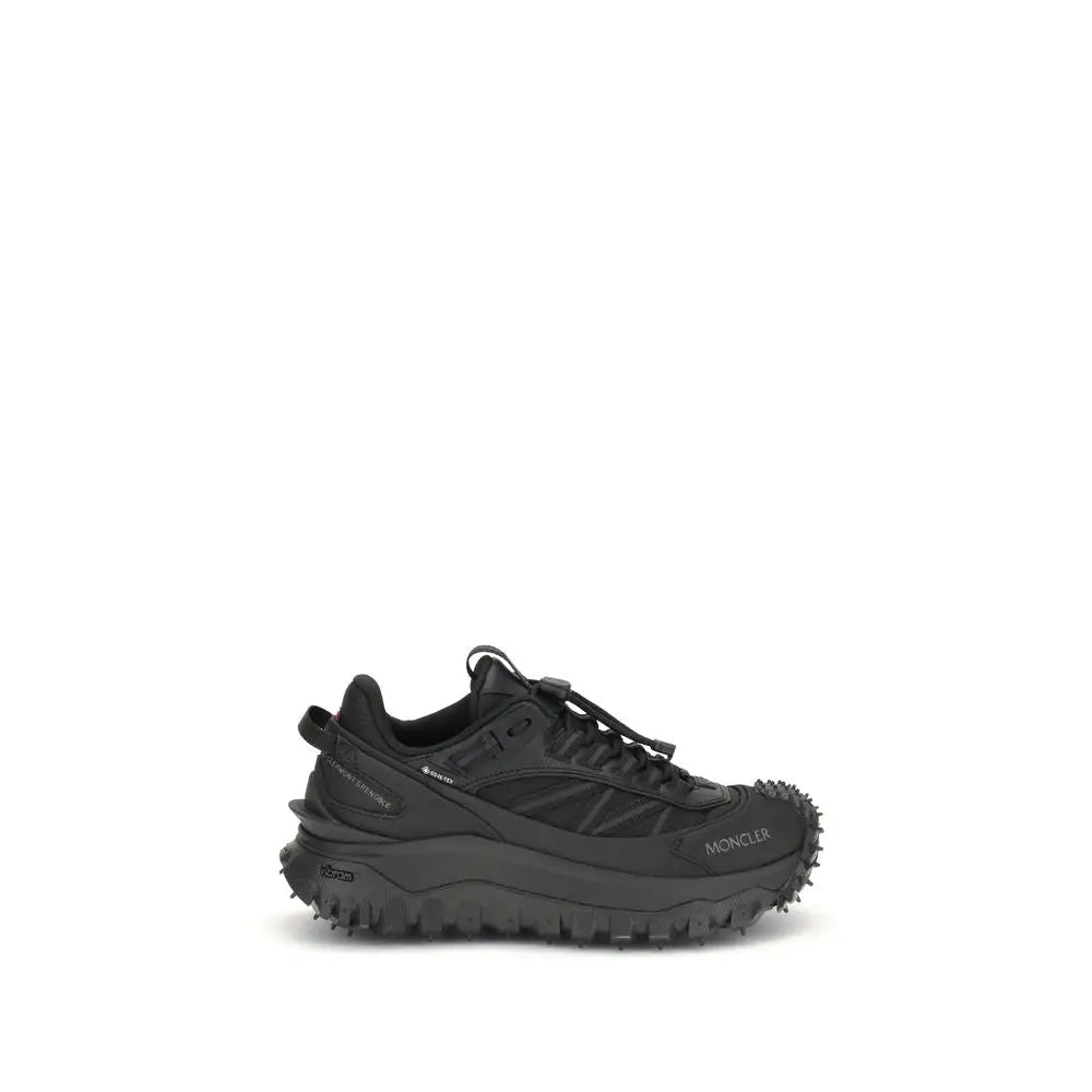 Baskets de randonnée moncler bos taurus noires en cuir de veau avec semelle texturée robuste et tige renforcée