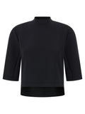 Haut en polyester noir de la marque MONCLER GENIUS, style moderne et décontracté, visible avec détails tendance.