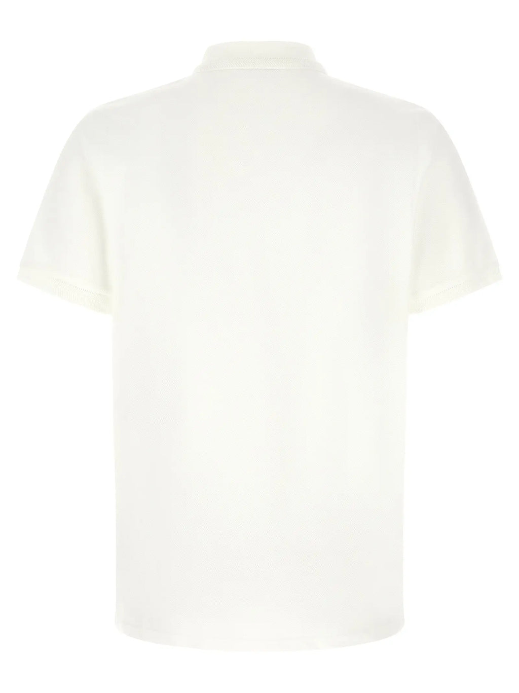 Polo shirt moncler blanc en coton à manches courtes avec col classique et design minimaliste élégant